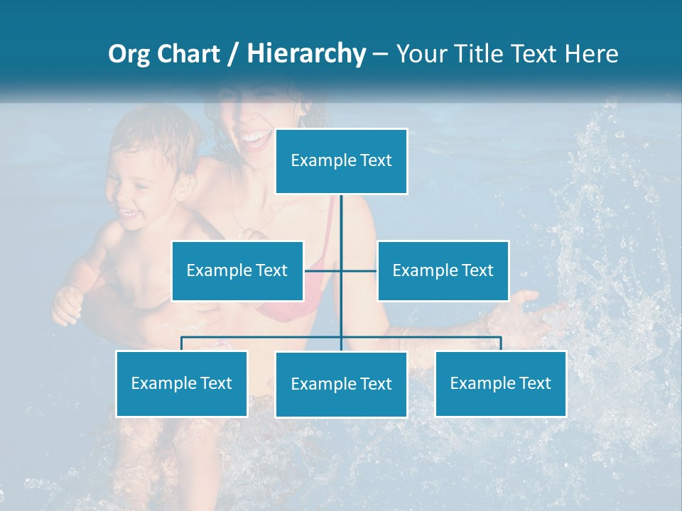 A Woman Holding A Child In A Swimming Pool PowerPoint Template