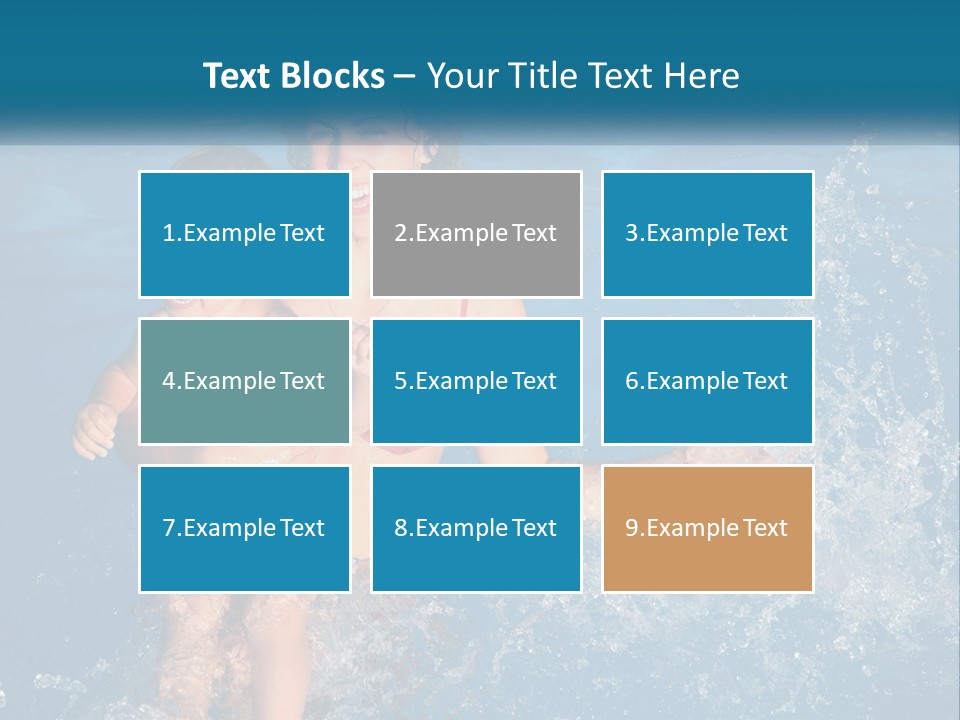 A Woman Holding A Child In A Swimming Pool PowerPoint Template