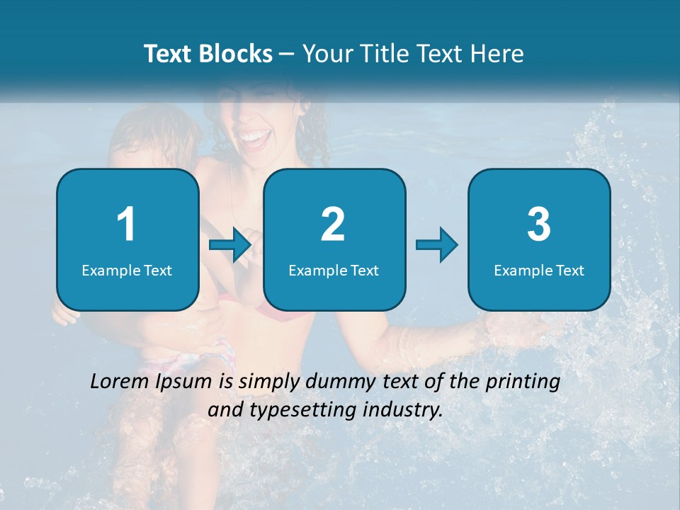 A Woman Holding A Child In A Swimming Pool PowerPoint Template