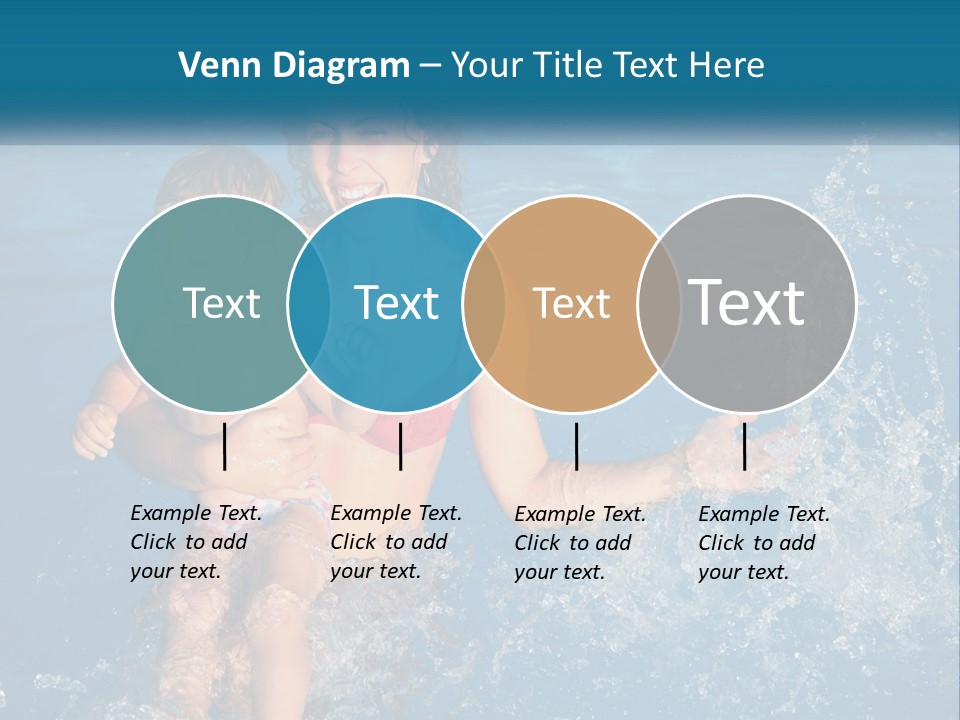 A Woman Holding A Child In A Swimming Pool PowerPoint Template