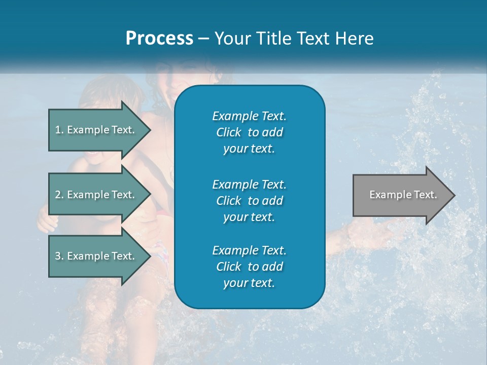 A Woman Holding A Child In A Swimming Pool PowerPoint Template