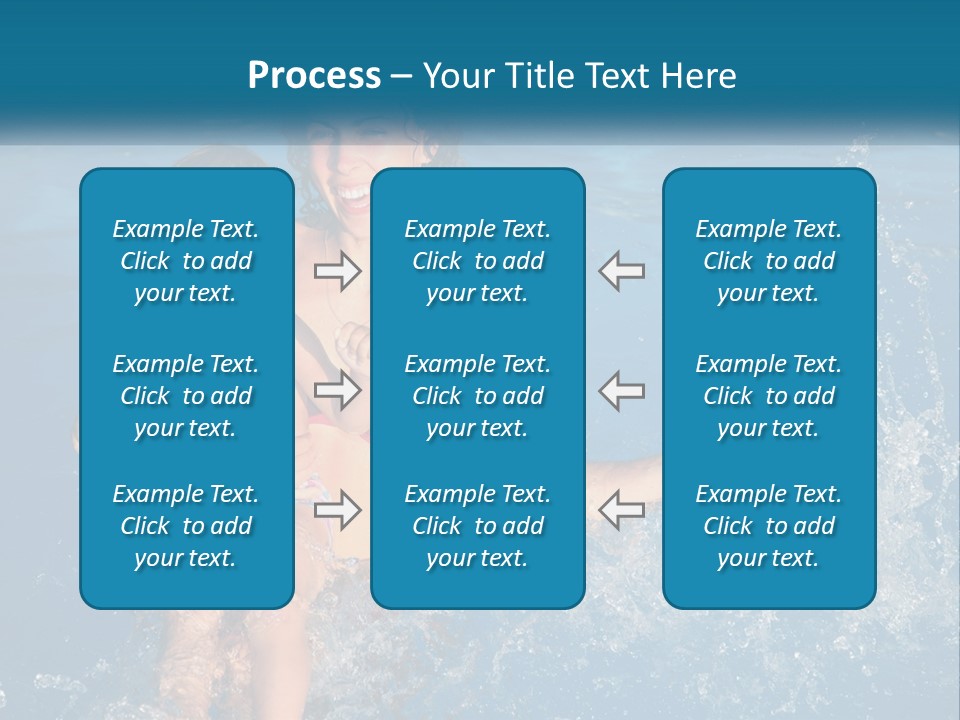 A Woman Holding A Child In A Swimming Pool PowerPoint Template