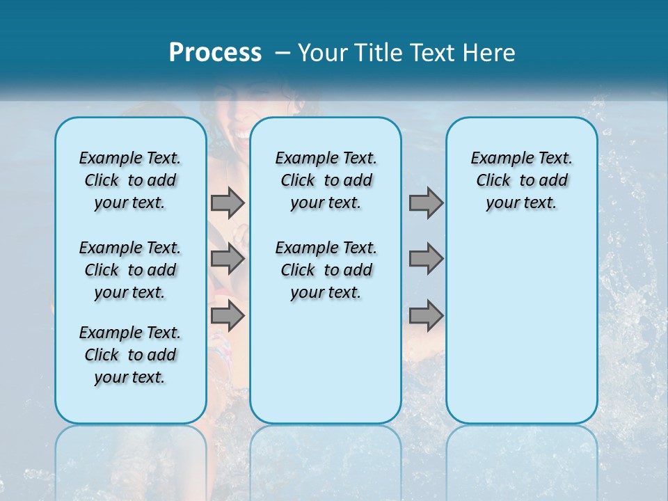 A Woman Holding A Child In A Swimming Pool PowerPoint Template