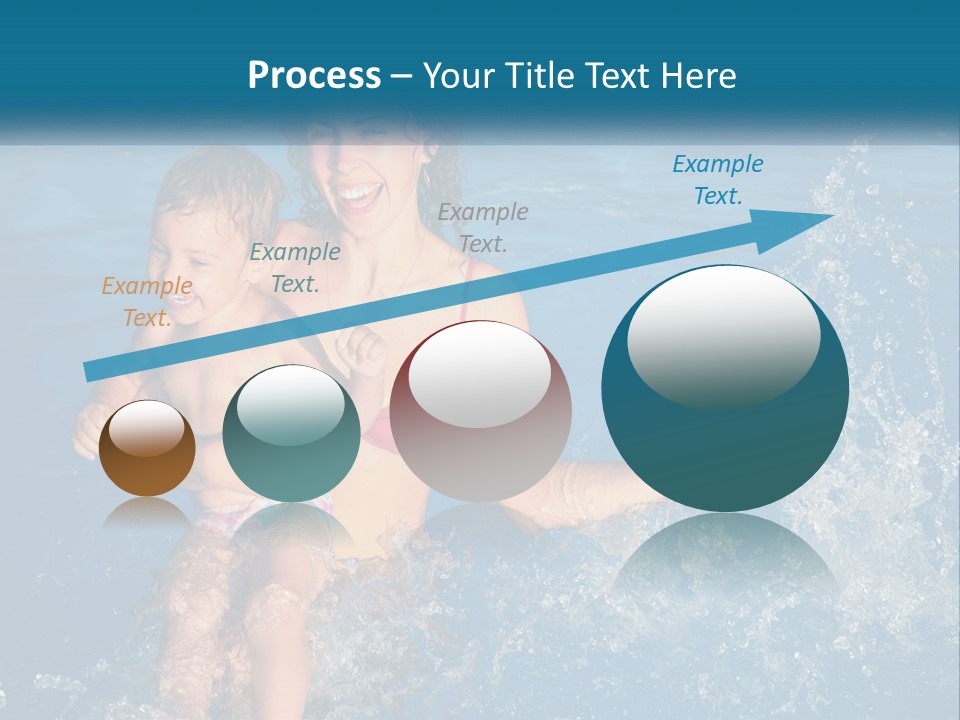 A Woman Holding A Child In A Swimming Pool PowerPoint Template