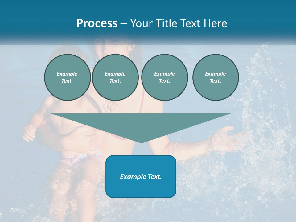 A Woman Holding A Child In A Swimming Pool PowerPoint Template