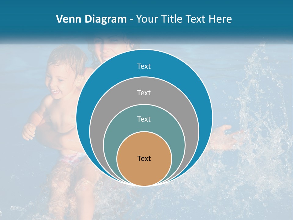 A Woman Holding A Child In A Swimming Pool PowerPoint Template