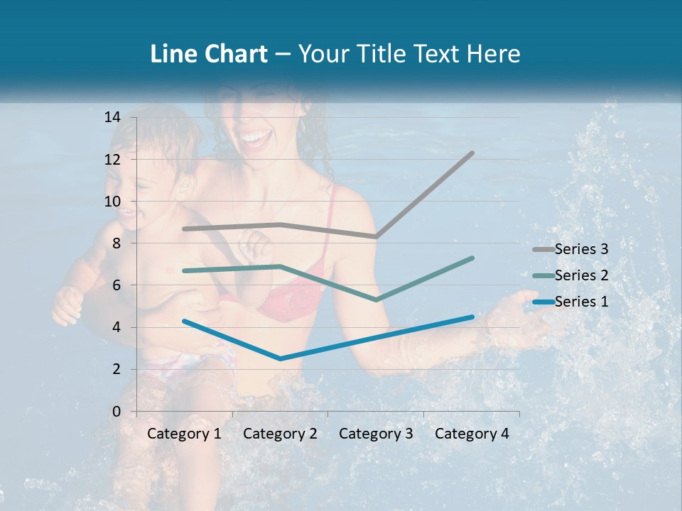 A Woman Holding A Child In A Swimming Pool PowerPoint Template