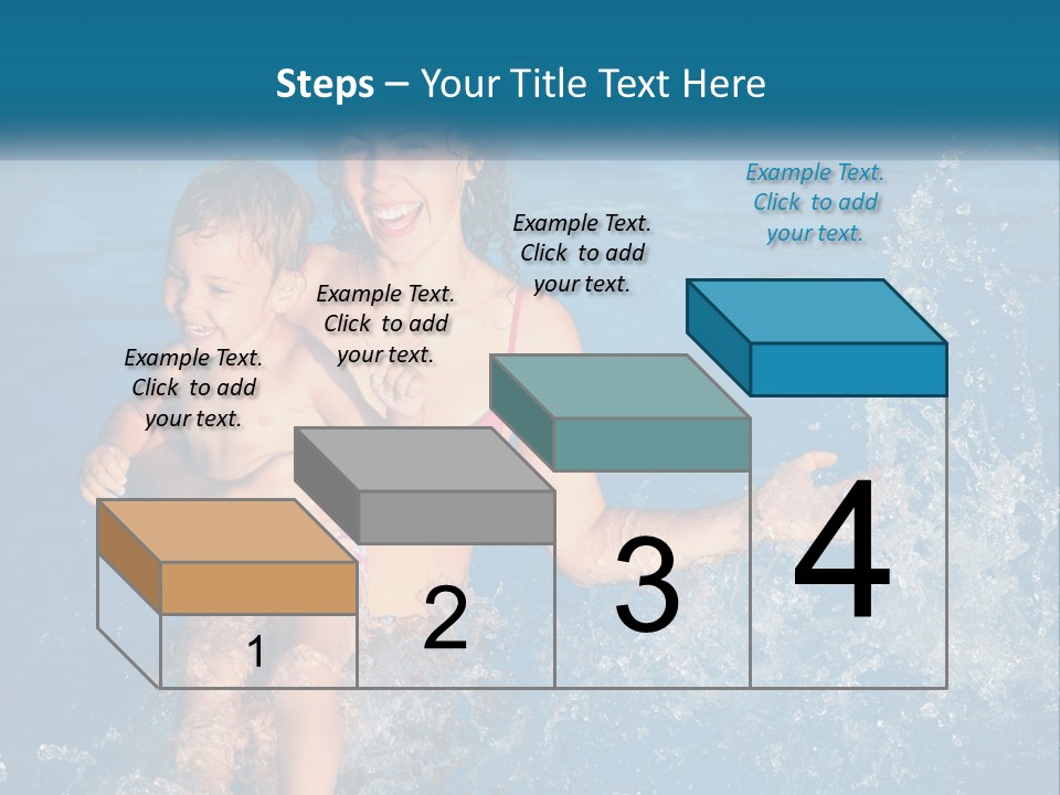 A Woman Holding A Child In A Swimming Pool PowerPoint Template