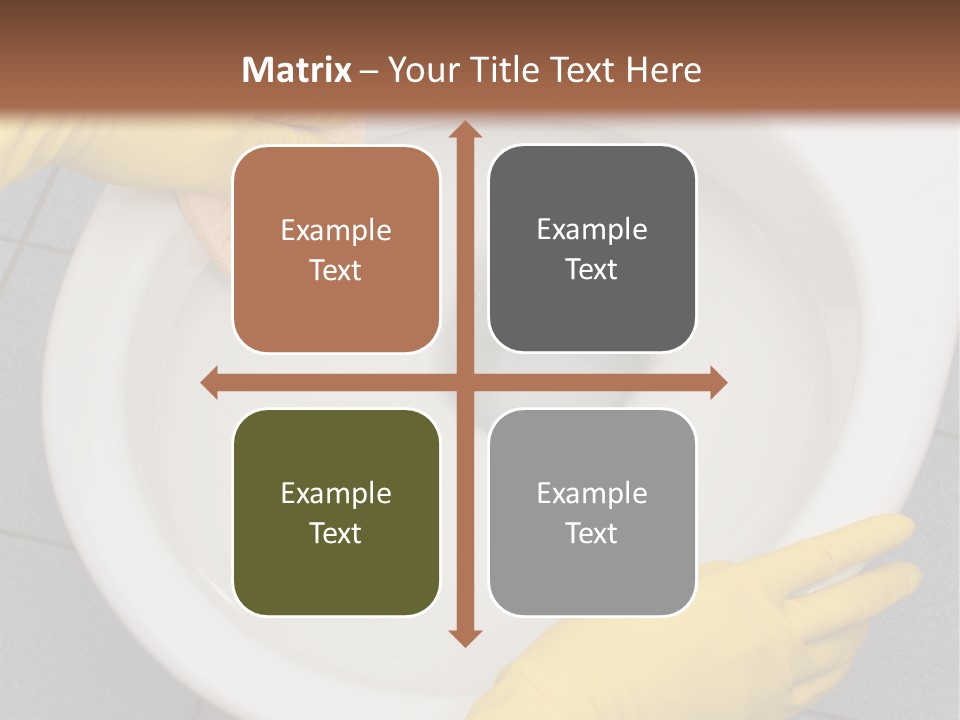A Person Cleaning A Toilet With A Sponge PowerPoint Template
