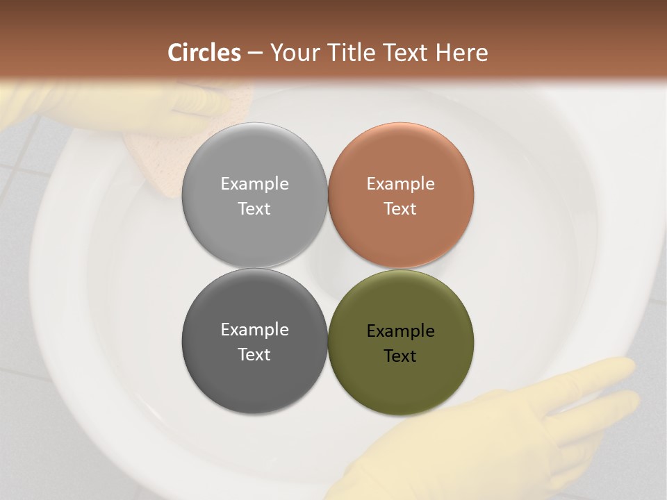 A Person Cleaning A Toilet With A Sponge PowerPoint Template