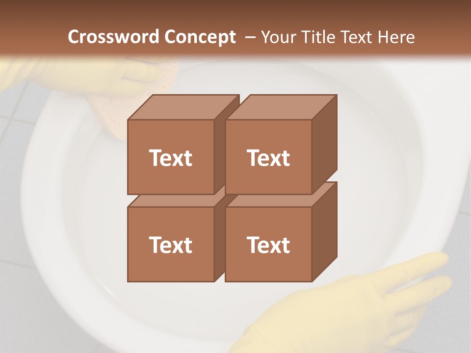 A Person Cleaning A Toilet With A Sponge PowerPoint Template