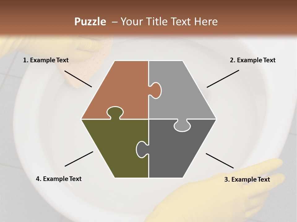 A Person Cleaning A Toilet With A Sponge PowerPoint Template