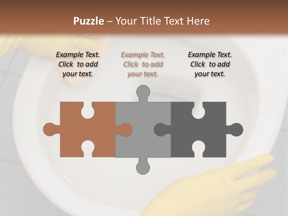 A Person Cleaning A Toilet With A Sponge PowerPoint Template