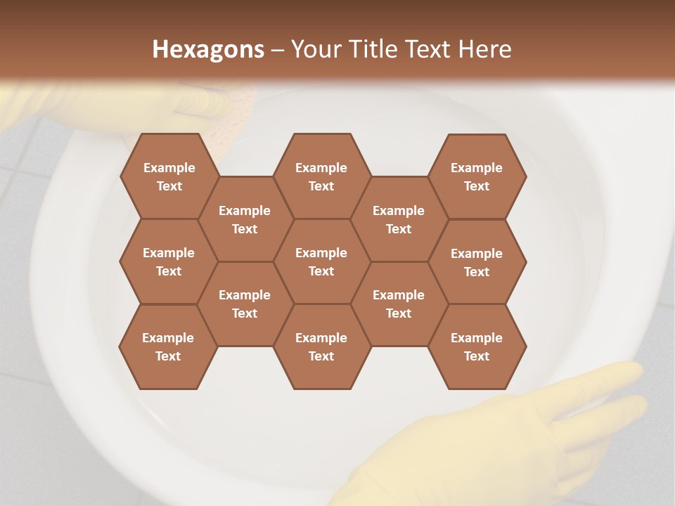 A Person Cleaning A Toilet With A Sponge PowerPoint Template