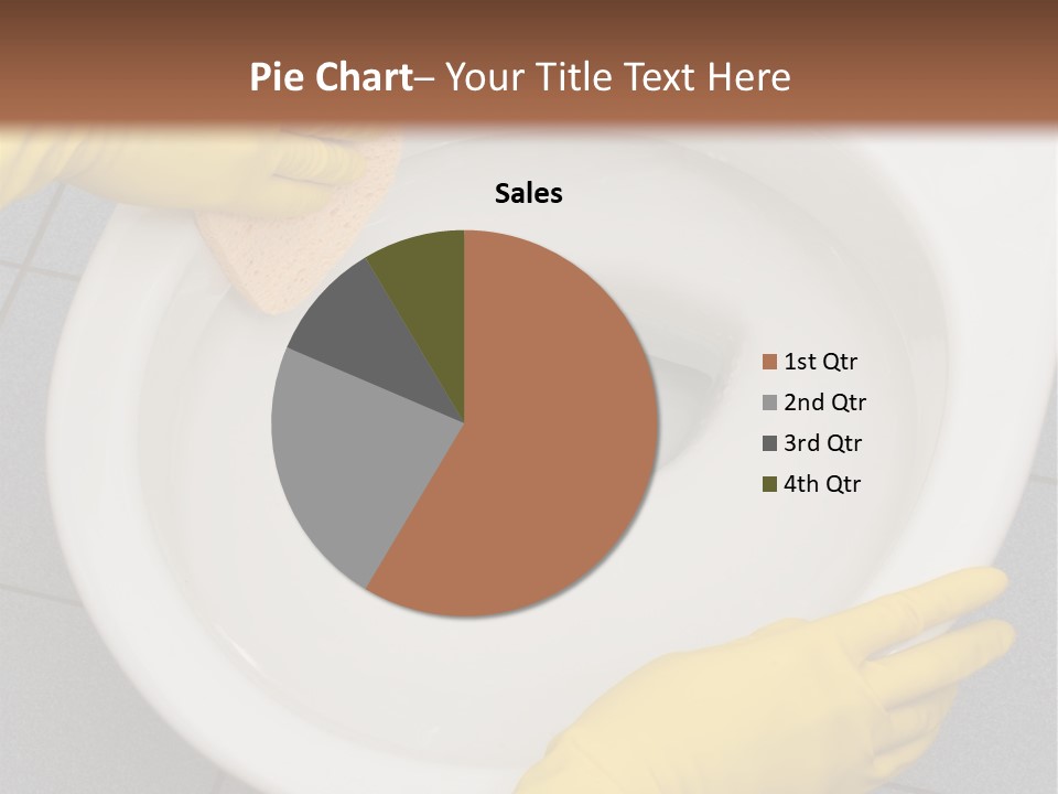 A Person Cleaning A Toilet With A Sponge PowerPoint Template