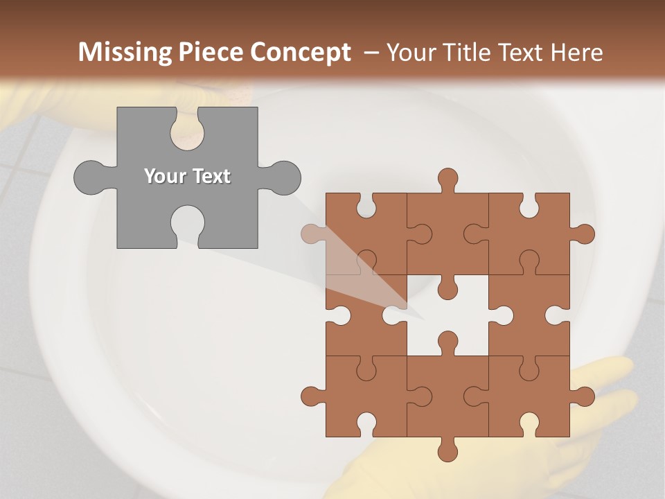 A Person Cleaning A Toilet With A Sponge PowerPoint Template