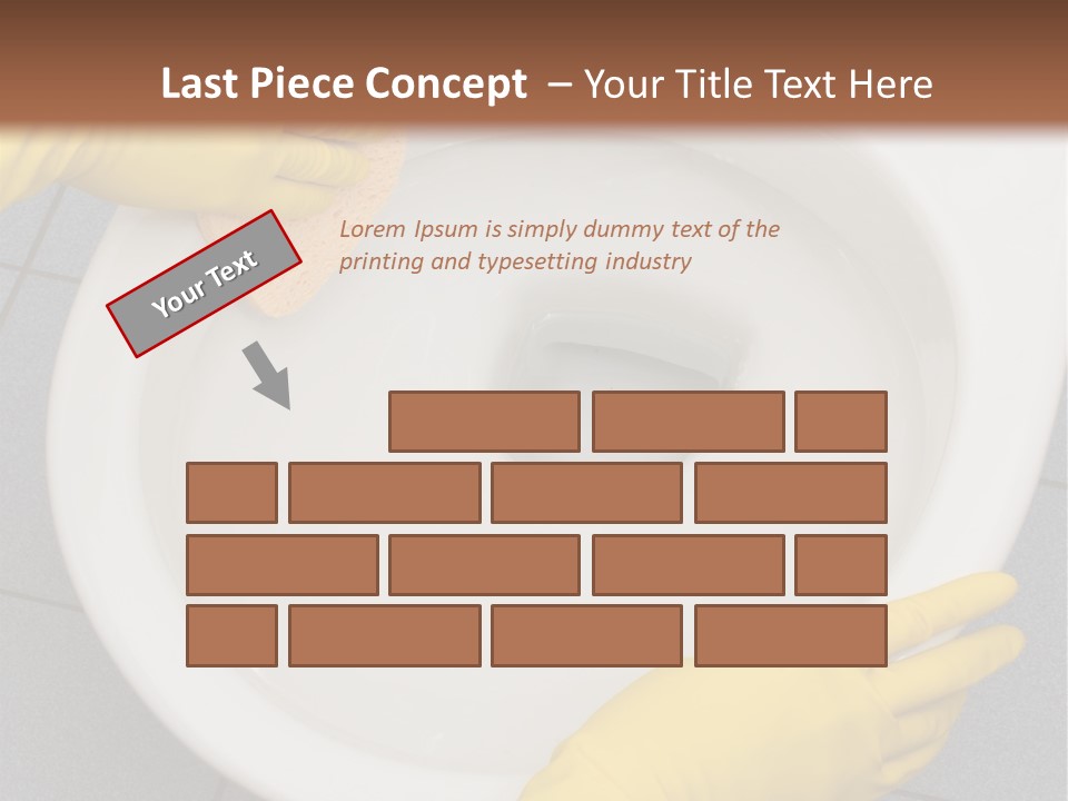 A Person Cleaning A Toilet With A Sponge PowerPoint Template