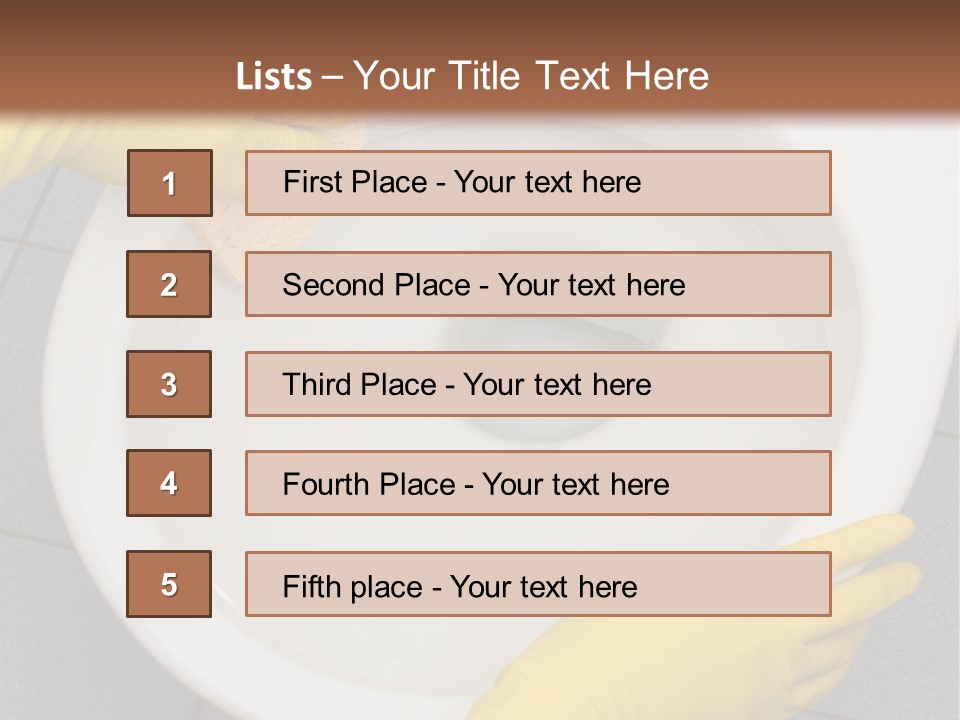 A Person Cleaning A Toilet With A Sponge PowerPoint Template