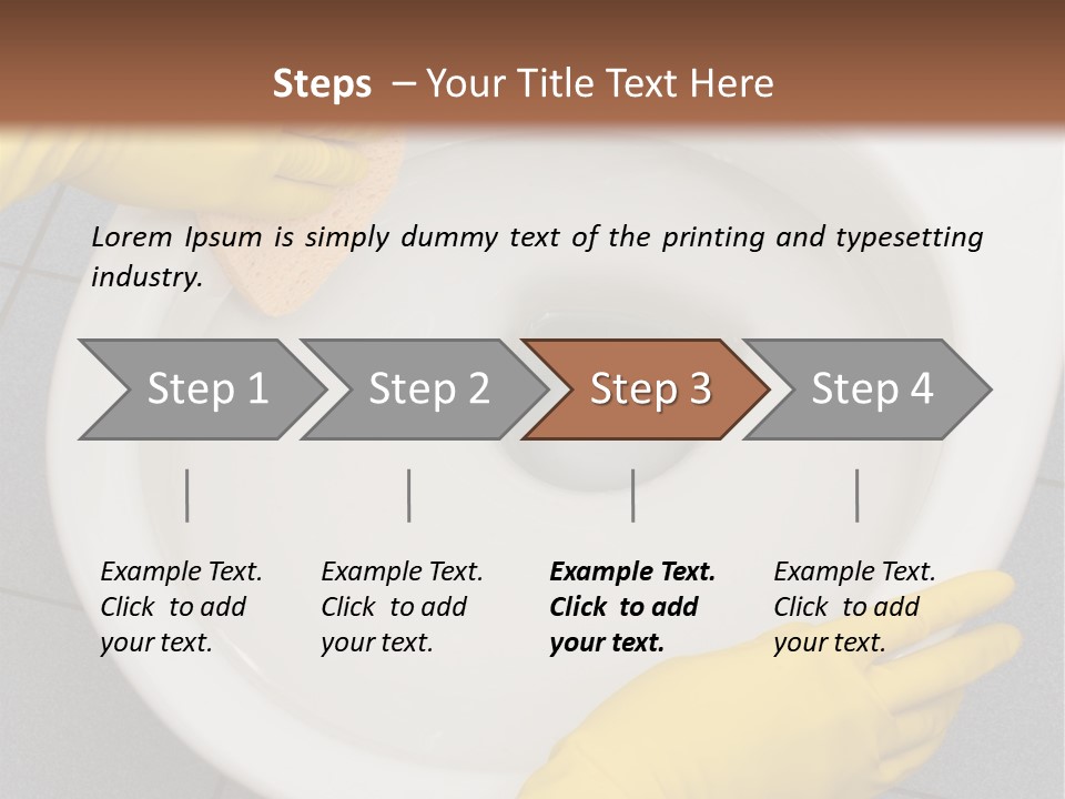 A Person Cleaning A Toilet With A Sponge PowerPoint Template