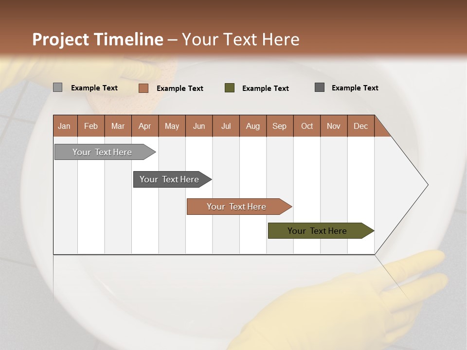 A Person Cleaning A Toilet With A Sponge PowerPoint Template