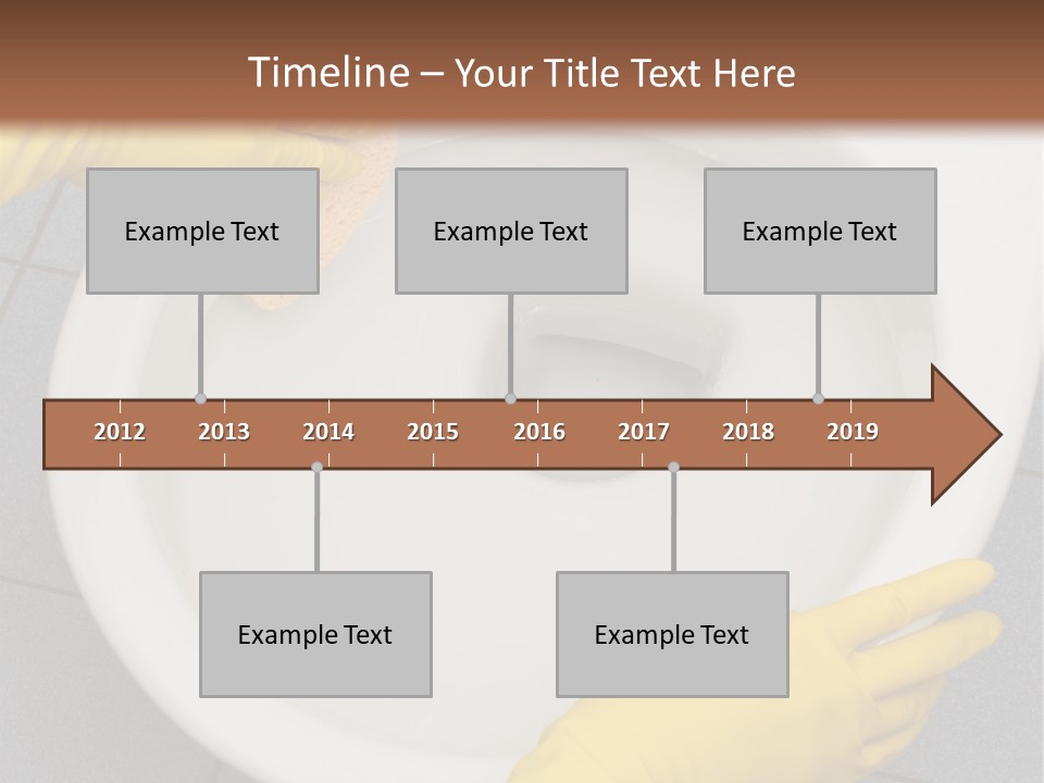 A Person Cleaning A Toilet With A Sponge PowerPoint Template