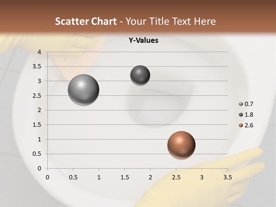 A Person Cleaning A Toilet With A Sponge PowerPoint Template