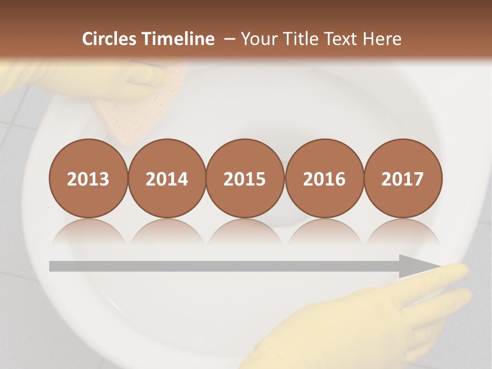 A Person Cleaning A Toilet With A Sponge PowerPoint Template