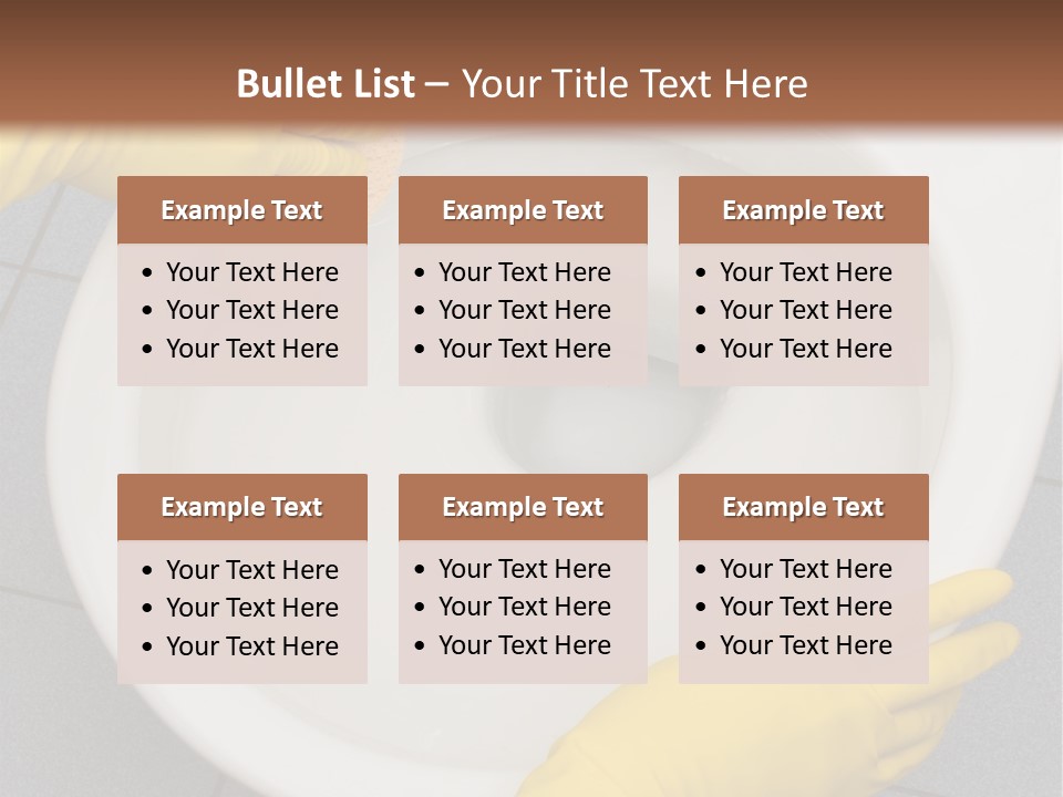 A Person Cleaning A Toilet With A Sponge PowerPoint Template