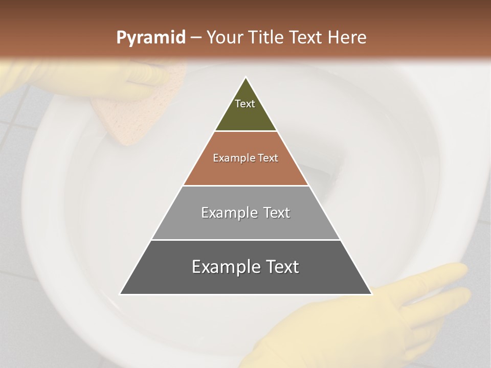 A Person Cleaning A Toilet With A Sponge PowerPoint Template