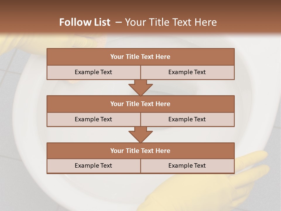 A Person Cleaning A Toilet With A Sponge PowerPoint Template
