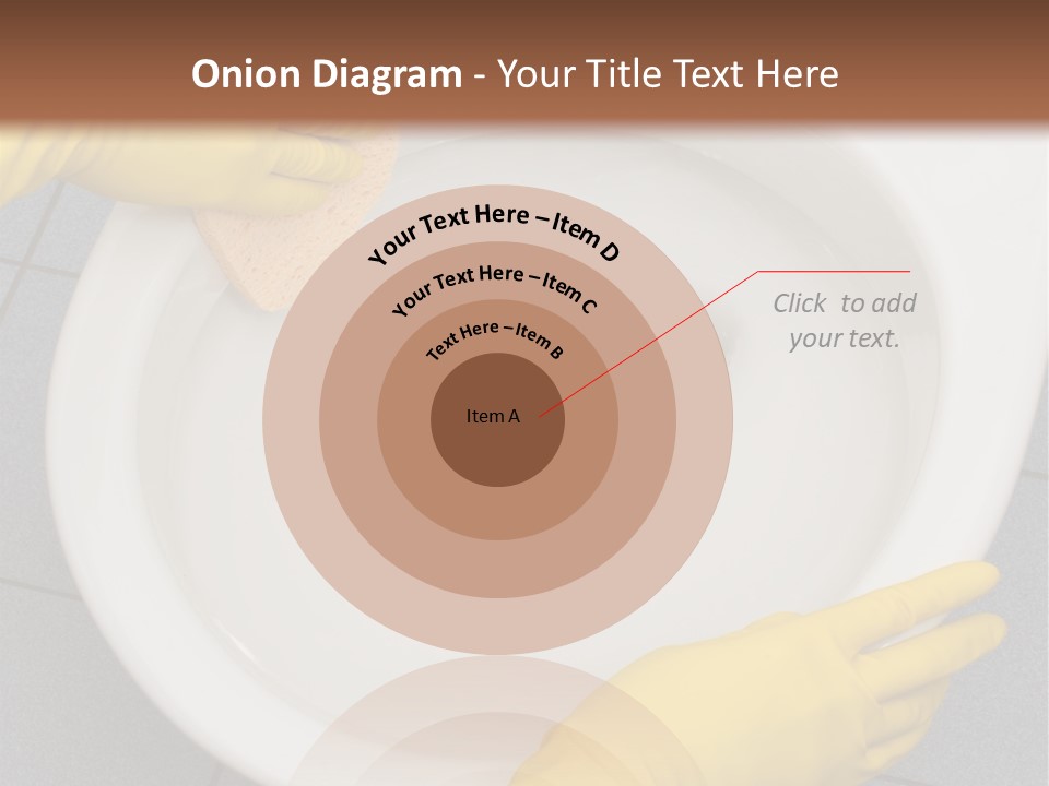 A Person Cleaning A Toilet With A Sponge PowerPoint Template