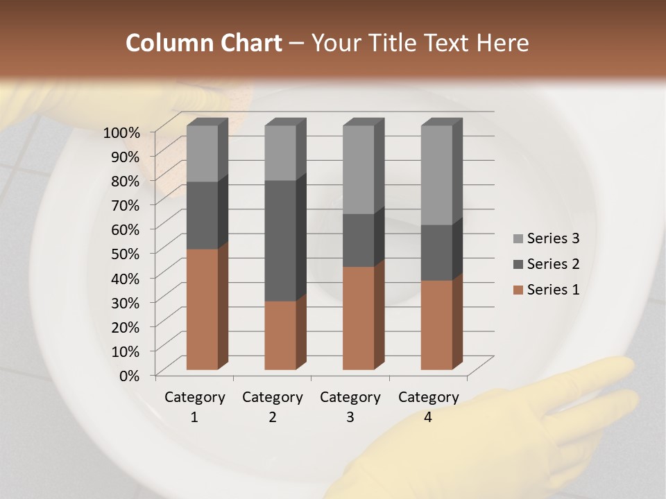 A Person Cleaning A Toilet With A Sponge PowerPoint Template