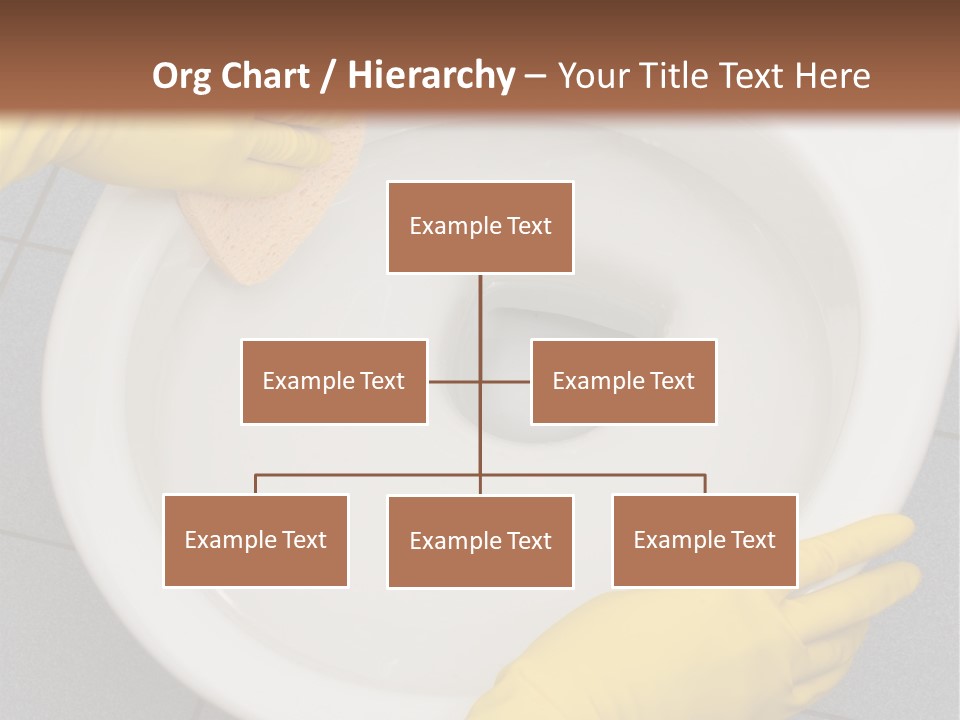 A Person Cleaning A Toilet With A Sponge PowerPoint Template