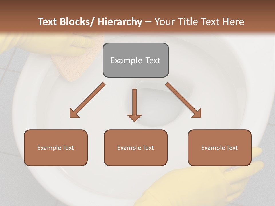 A Person Cleaning A Toilet With A Sponge PowerPoint Template