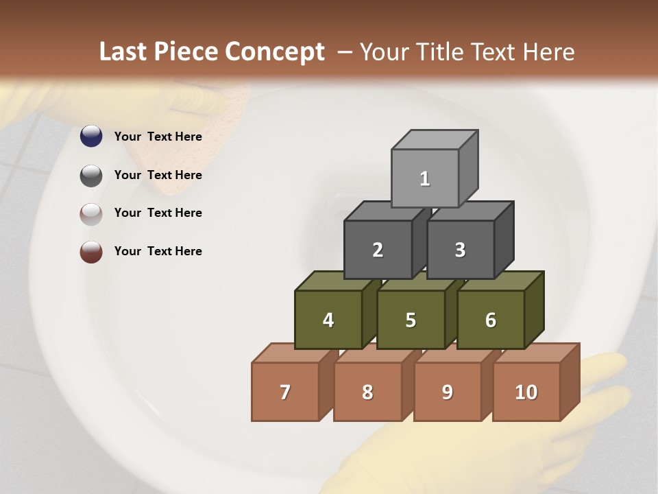 A Person Cleaning A Toilet With A Sponge PowerPoint Template