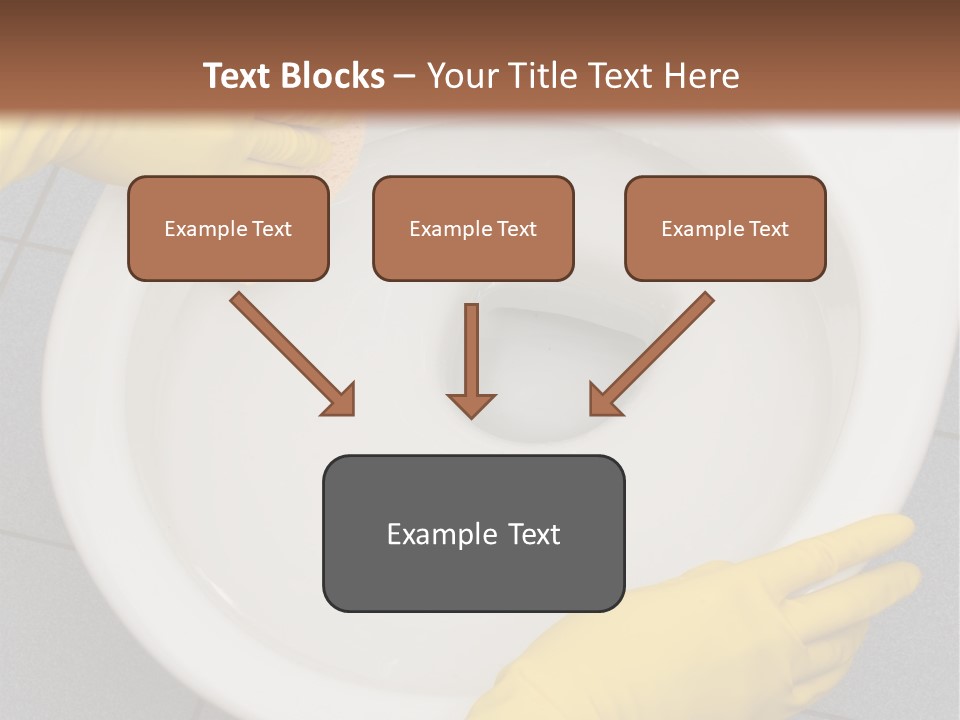 A Person Cleaning A Toilet With A Sponge PowerPoint Template