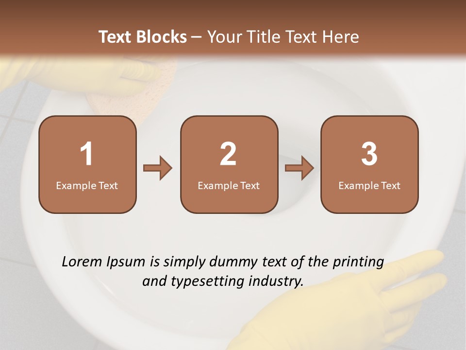 A Person Cleaning A Toilet With A Sponge PowerPoint Template