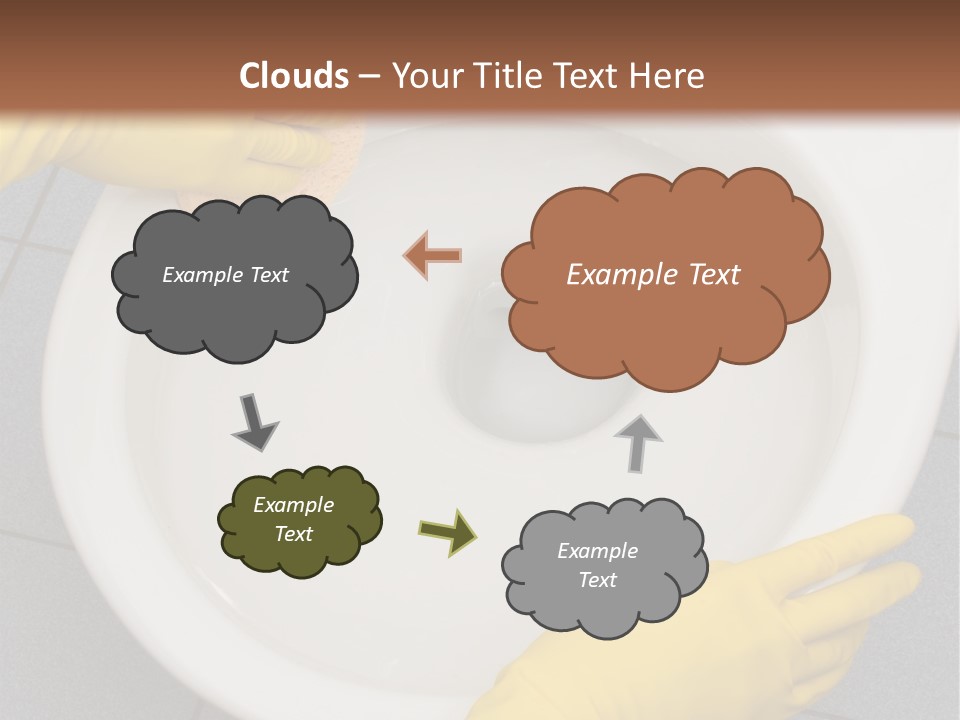 A Person Cleaning A Toilet With A Sponge PowerPoint Template