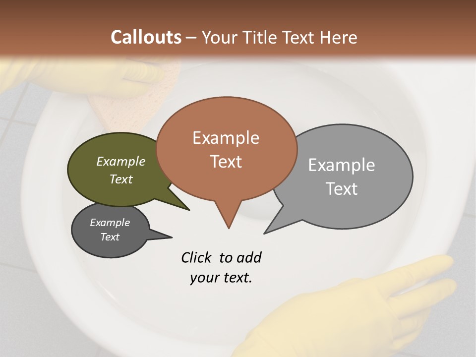 A Person Cleaning A Toilet With A Sponge PowerPoint Template