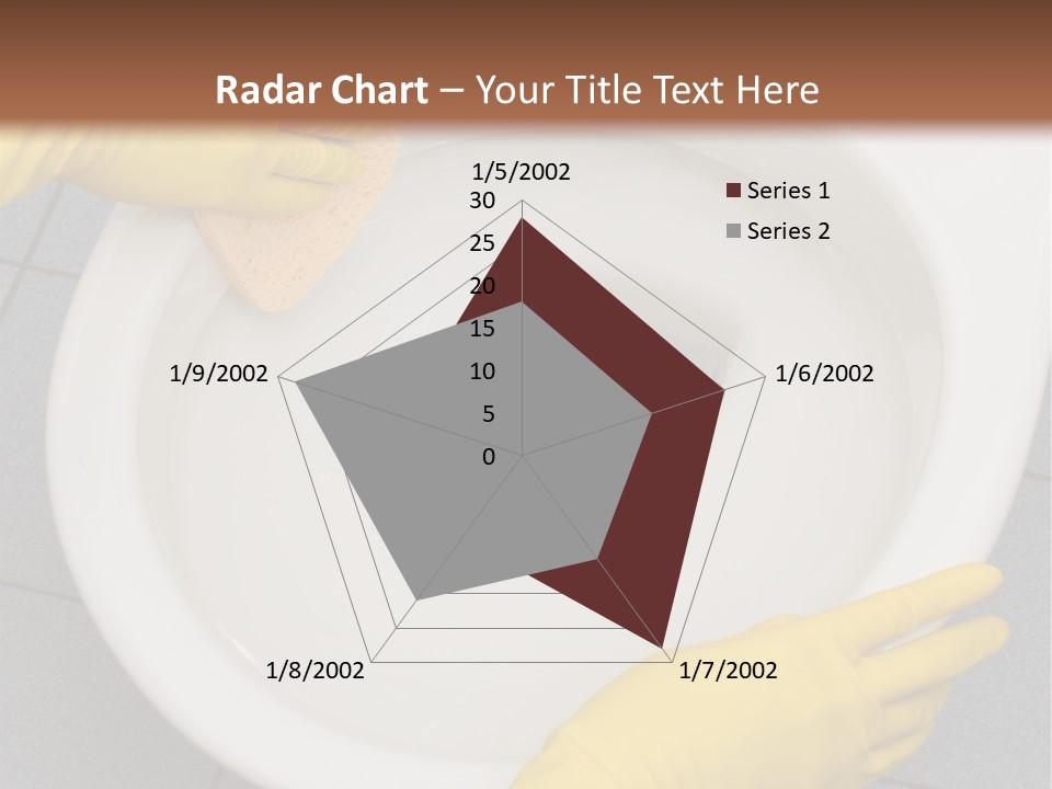 A Person Cleaning A Toilet With A Sponge PowerPoint Template