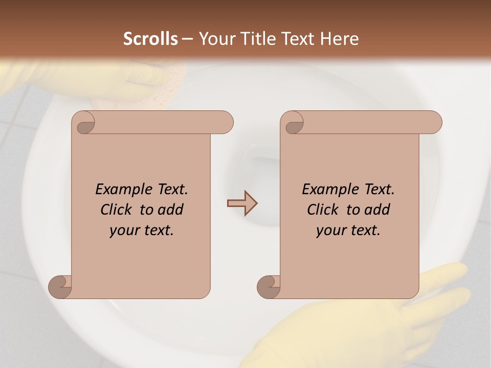 A Person Cleaning A Toilet With A Sponge PowerPoint Template