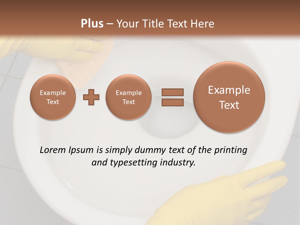 A Person Cleaning A Toilet With A Sponge PowerPoint Template