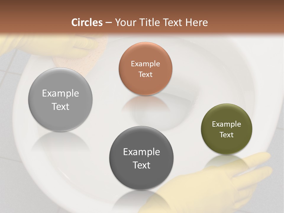 A Person Cleaning A Toilet With A Sponge PowerPoint Template