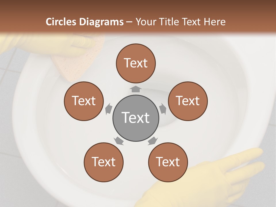 A Person Cleaning A Toilet With A Sponge PowerPoint Template