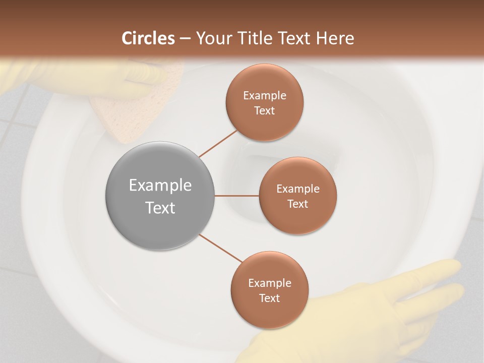 A Person Cleaning A Toilet With A Sponge PowerPoint Template