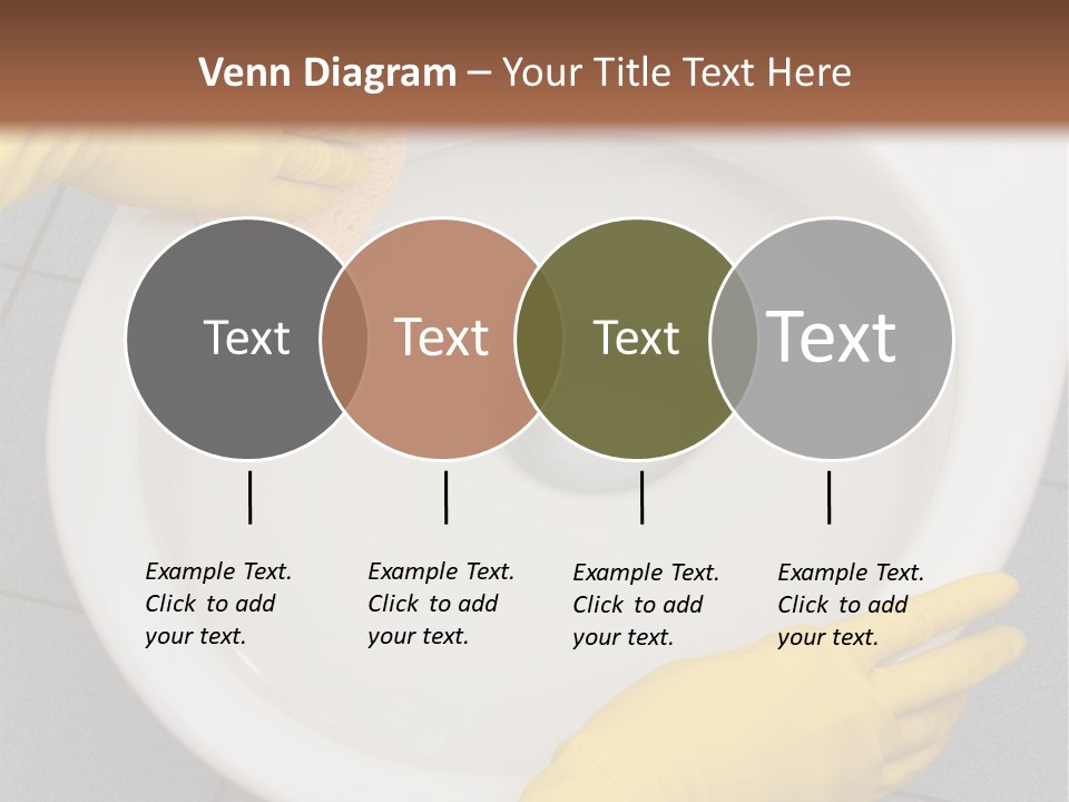 A Person Cleaning A Toilet With A Sponge PowerPoint Template
