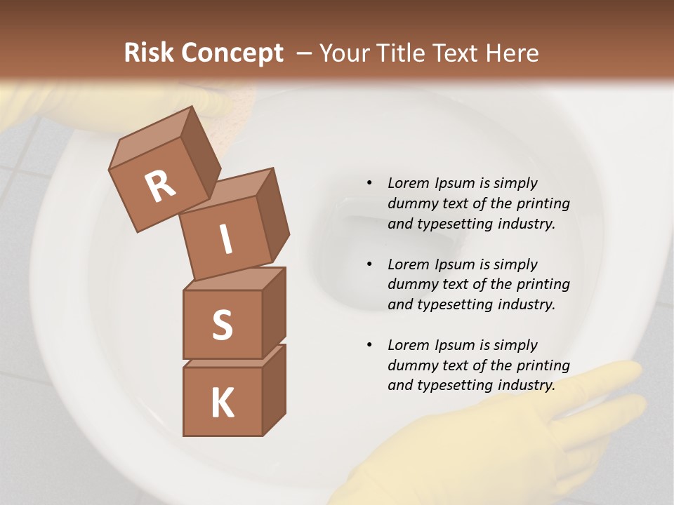 A Person Cleaning A Toilet With A Sponge PowerPoint Template