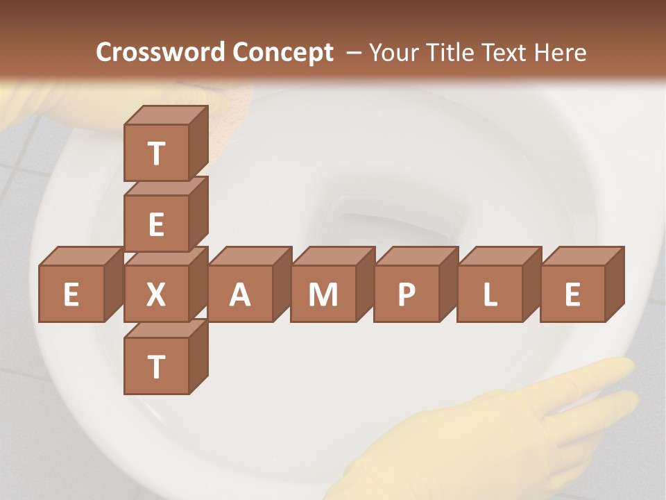 A Person Cleaning A Toilet With A Sponge PowerPoint Template