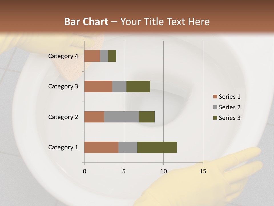 A Person Cleaning A Toilet With A Sponge PowerPoint Template