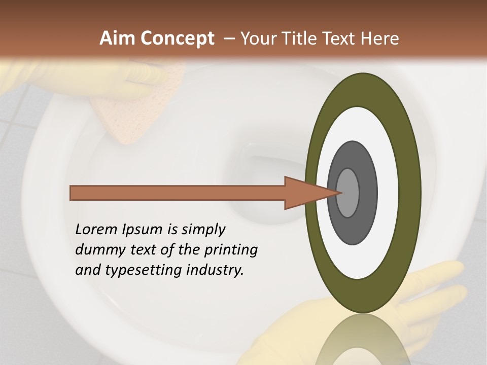 A Person Cleaning A Toilet With A Sponge PowerPoint Template